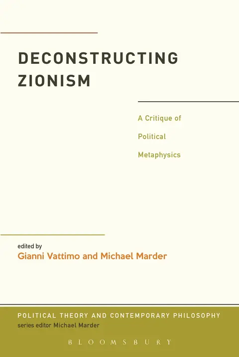 Cover of Deconstructing Zionism