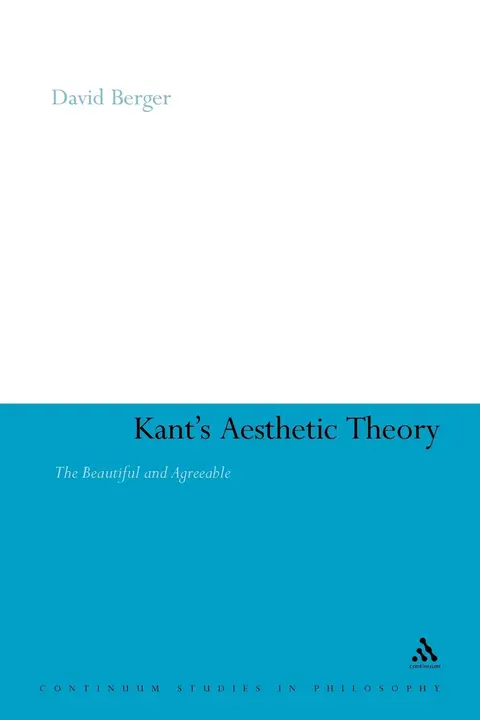 Cover of Kant's Aesthetic Theory