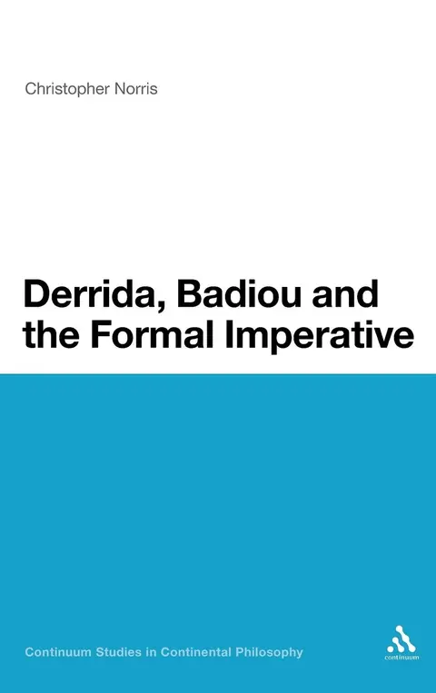 Cover of Derrida, Badiou and the Formal Imperative