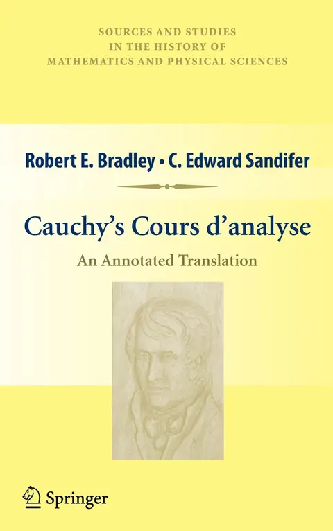 Cover of Cauchy’s Cours d’analyse
