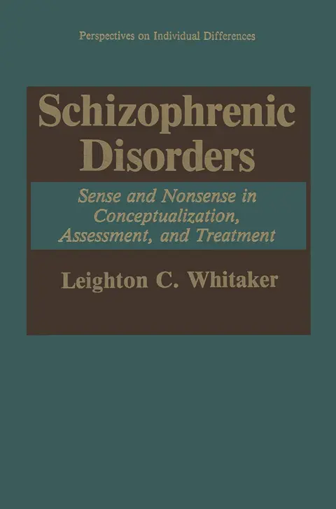 Cover of Schizophrenic Disorders