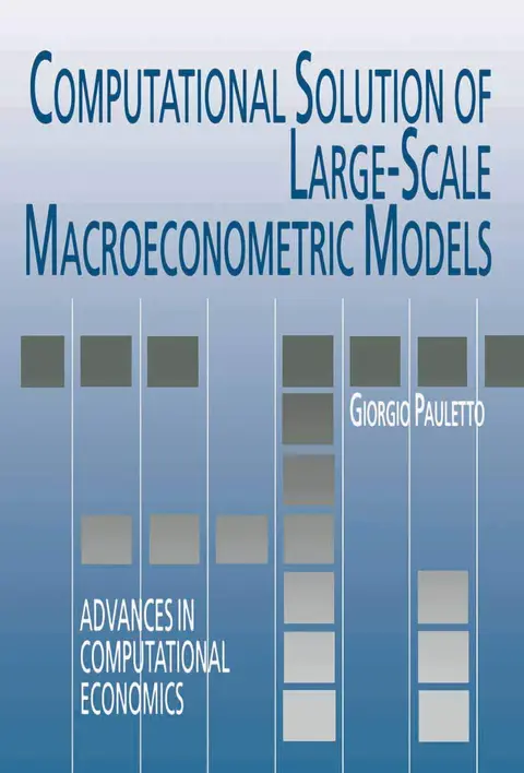 Cover of Computational Solution of Large-scale Macroeconometric Models