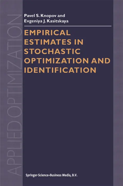 Cover of Empirical Estimates in Stochastic Optimization and Identification
