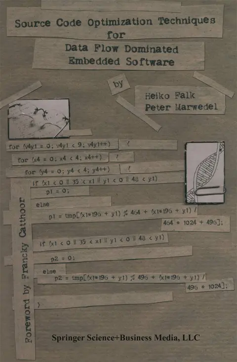 Cover of Source Code Optimization Techniques for Data Flow Dominated Embedded Software