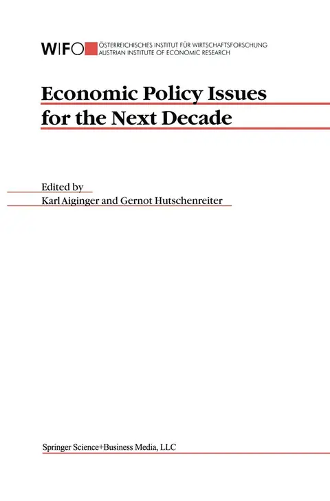 Cover of Economic Policy Issues for the Next Decade