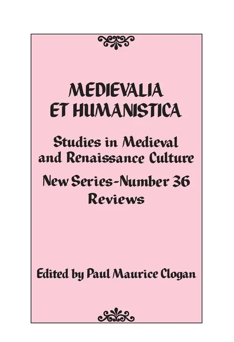 Cover of Medievalia Et Humanistica