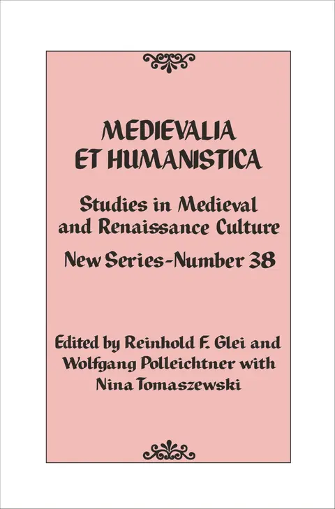 Cover of Medievalia Et Humanistica