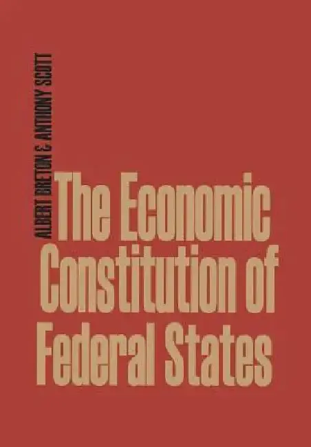 Cover of The Economic Constitution of Federal States
