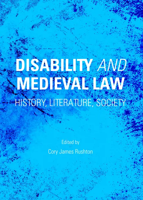 Cover of Disability and Medieval Law