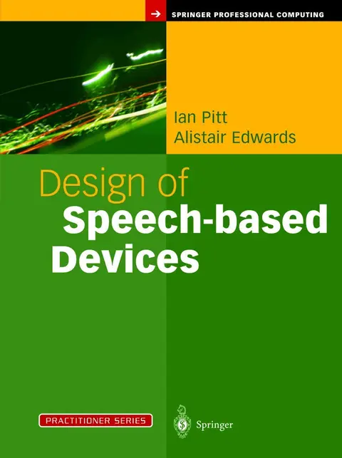 Cover of Design of Speech-based Devices