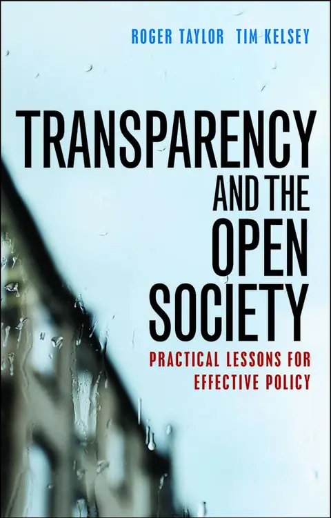 Cover of Transparency and the Open Society