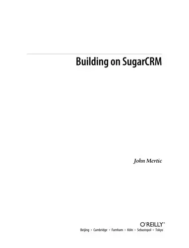 Cover of Building on SugarCRM