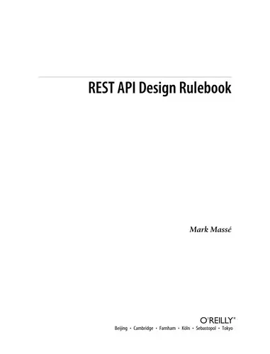 Cover of Rest API Design Rulebook