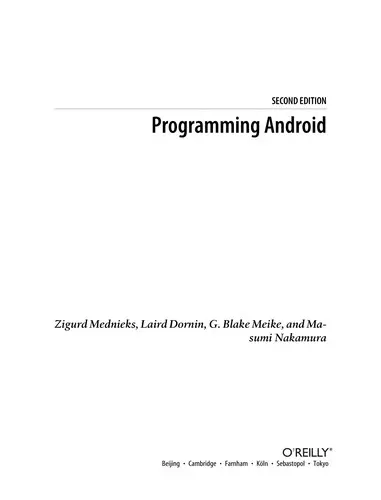 Cover of Programming Android