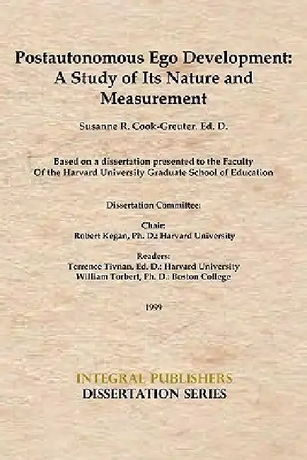 Cover of Postautonomous Ego Development