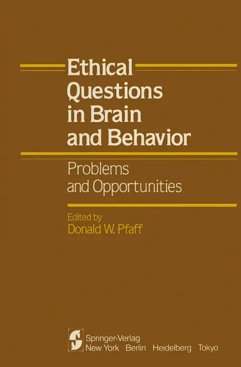 Cover of Ethical Questions in Brain and Behavior