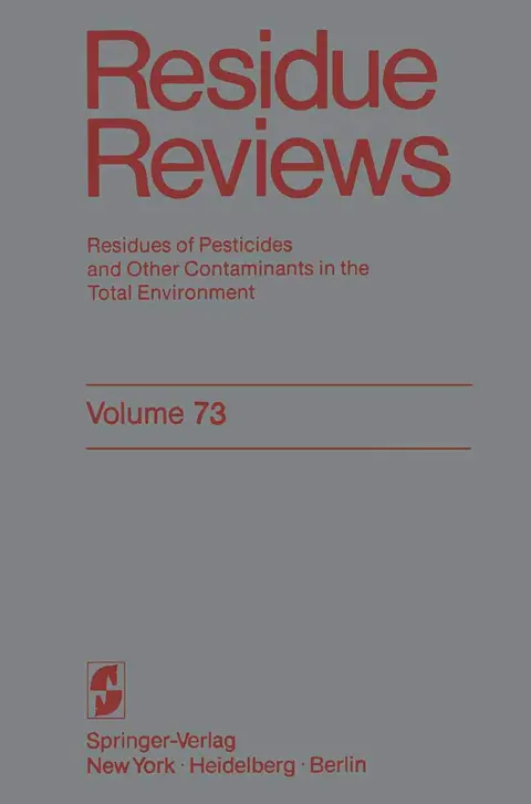Cover of Residue Reviews