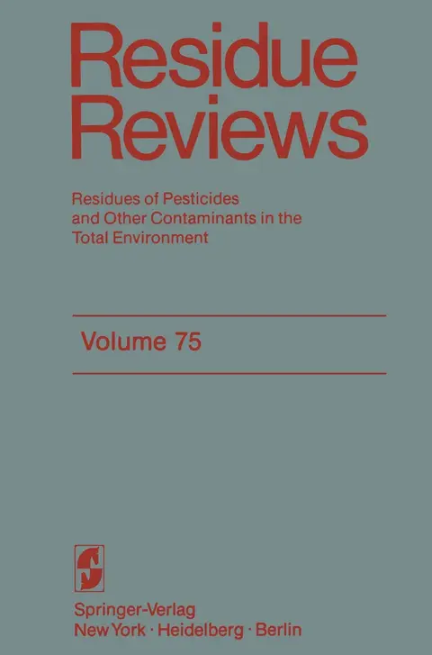 Cover of Residue Reviews