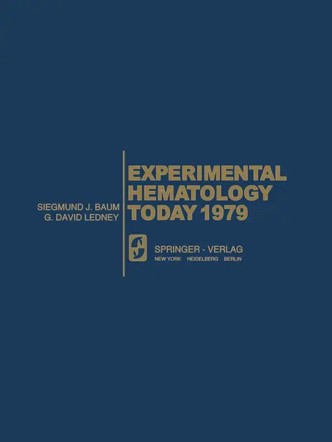 Cover of Experimental Hematology Today 1979