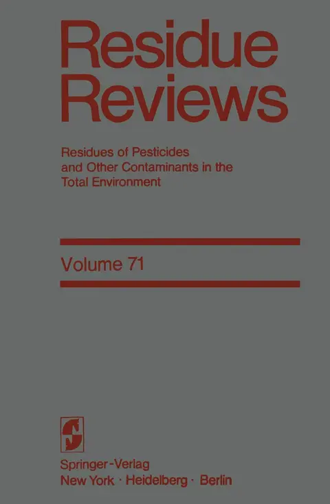 Cover of Residue Reviews