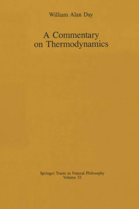 Cover of A Commentary on Thermodynamics