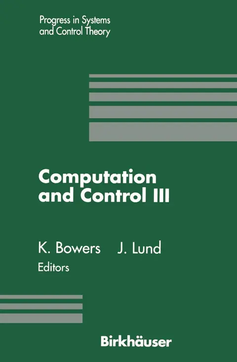Cover of Computation and Control III