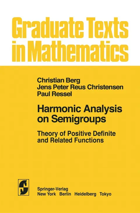 Cover of Harmonic Analysis on Semigroups