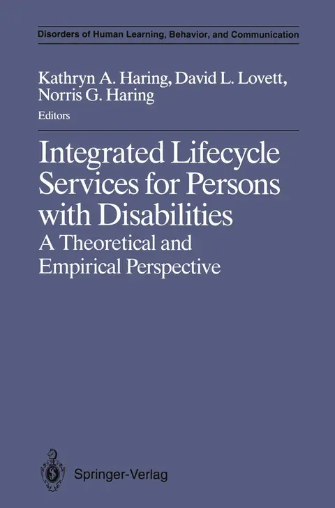 Cover of Integrated Lifecycle Services for Persons with Disabilities