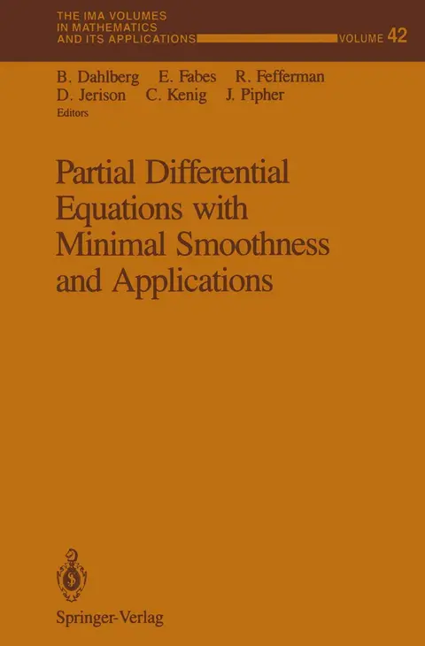 Cover of Partial Differential Equations with Minimal Smoothness and Applications