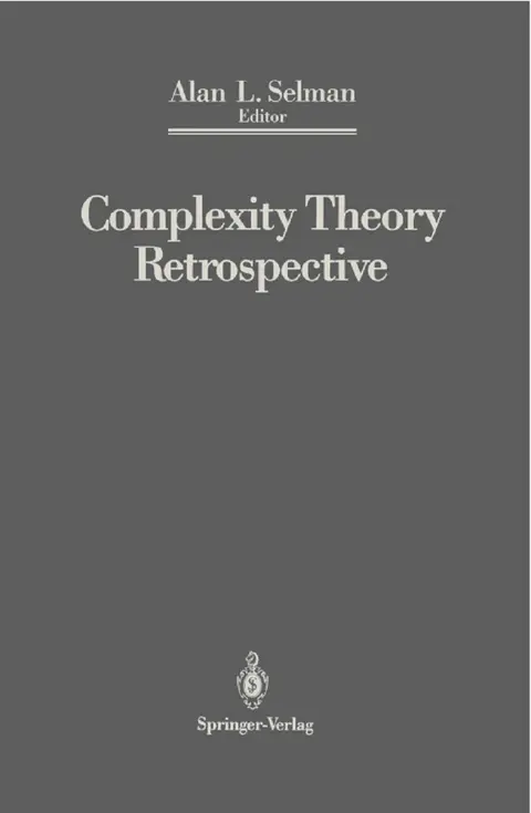 Cover of Complexity Theory Retrospective