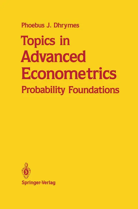 Cover of Topics in Advanced Econometrics