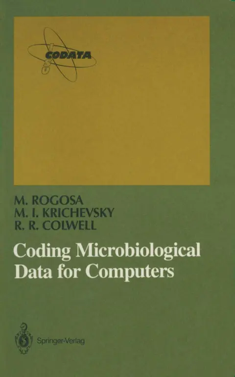 Cover of Coding Microbiological Data for Computers