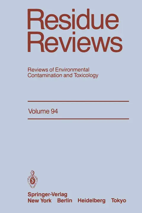 Cover of Residue Reviews