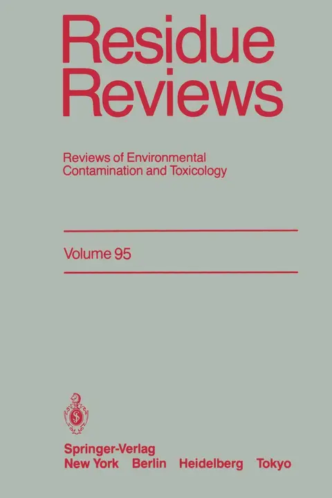 Cover of Residue Reviews