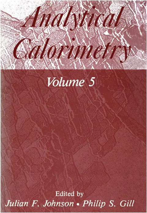 Cover of Analytical Calorimetry