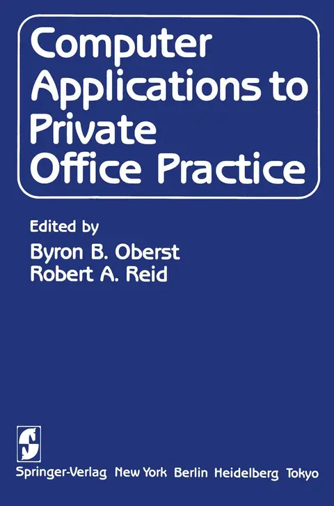 Cover of Computer Applications to Private Office Practice