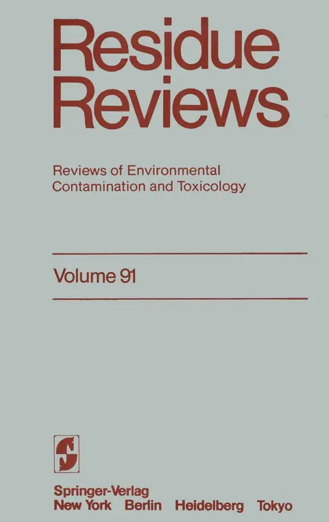 Cover of Residue Reviews