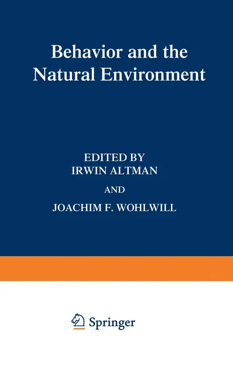 Cover of Behavior and the Natural Environment