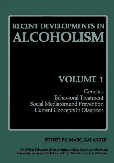 Cover of Recent Developments in Alcoholism