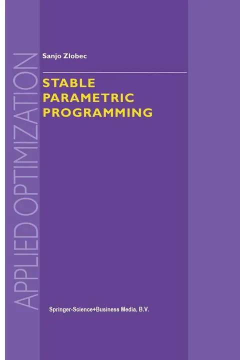 Cover of Stable Parametric Programming