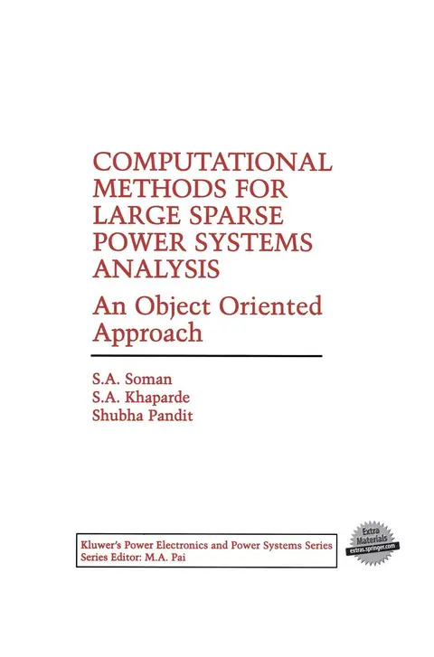 Cover of Computational Methods for Large Sparse Power Systems Analysis