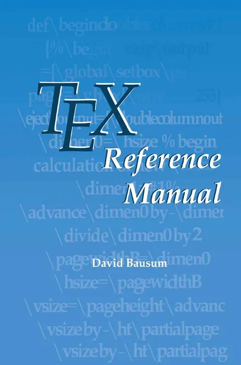 Cover of TeX Reference Manual