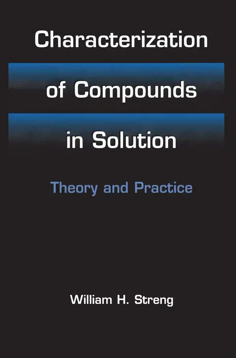 Cover of Characterization of Compounds in Solution