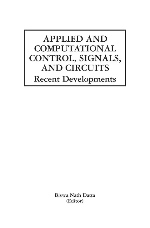 Cover of Applied and Computational Control, Signals, and Circuits