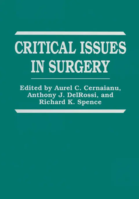 Cover of Critical Issues in Surgery