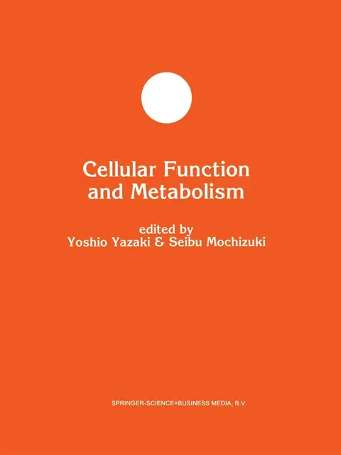 Cover of Cellular Function and Metabolism