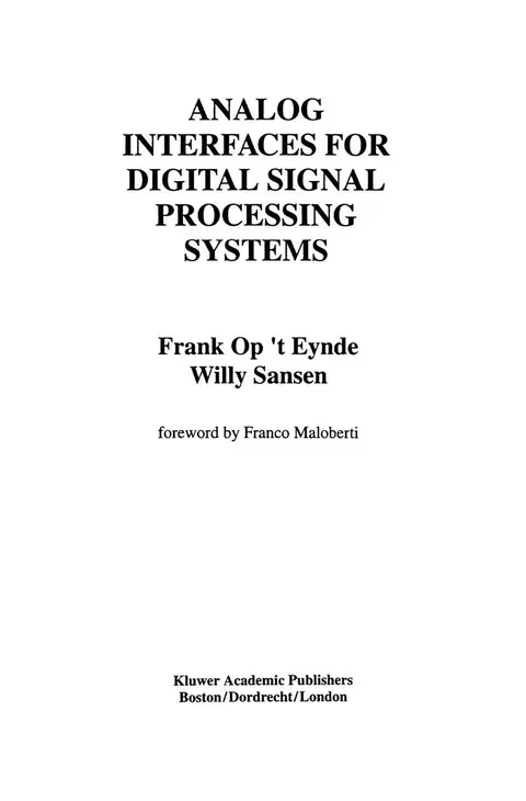 Cover of Analog Interfaces for Digital Signal Processing Systems