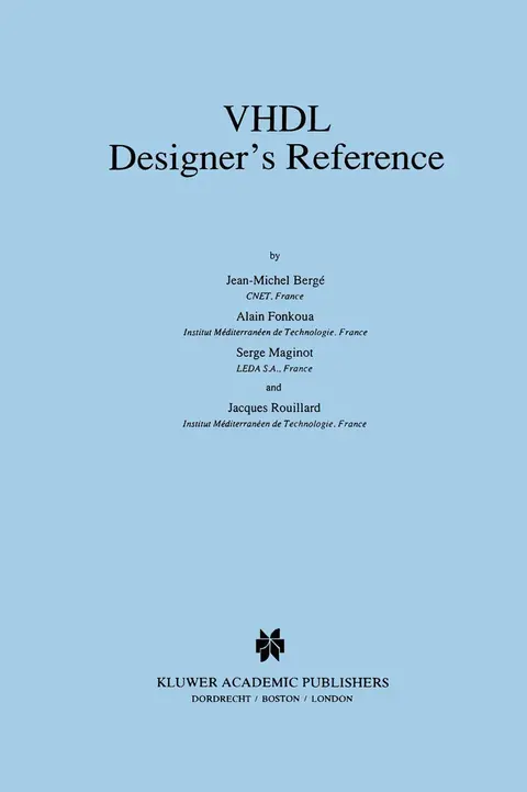 Cover of VHDL Designer’s Reference