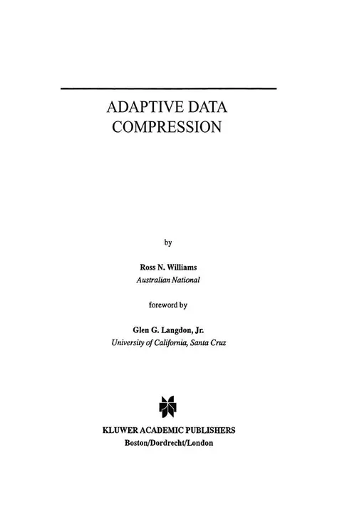 Cover of Adaptive Data Compression