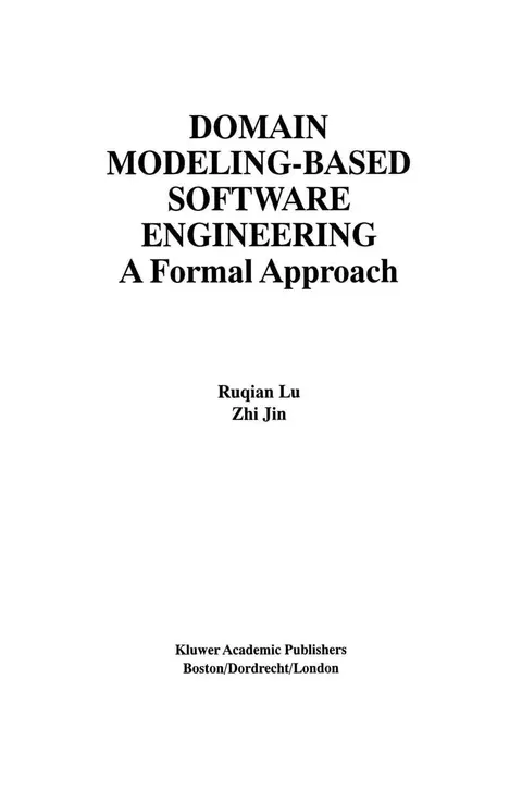 Cover of Domain Modeling-Based Software Engineering